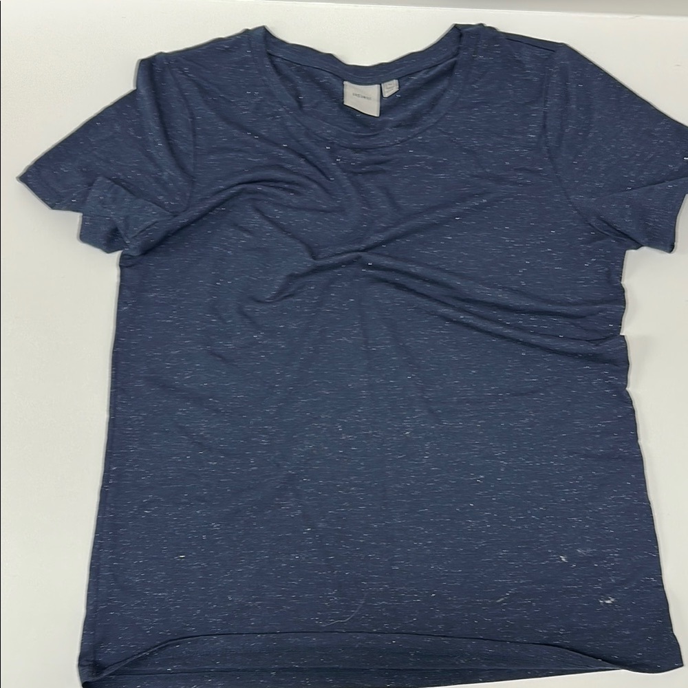 ICHI Women's Short Sleeve Tee with interlaced sparkle size S